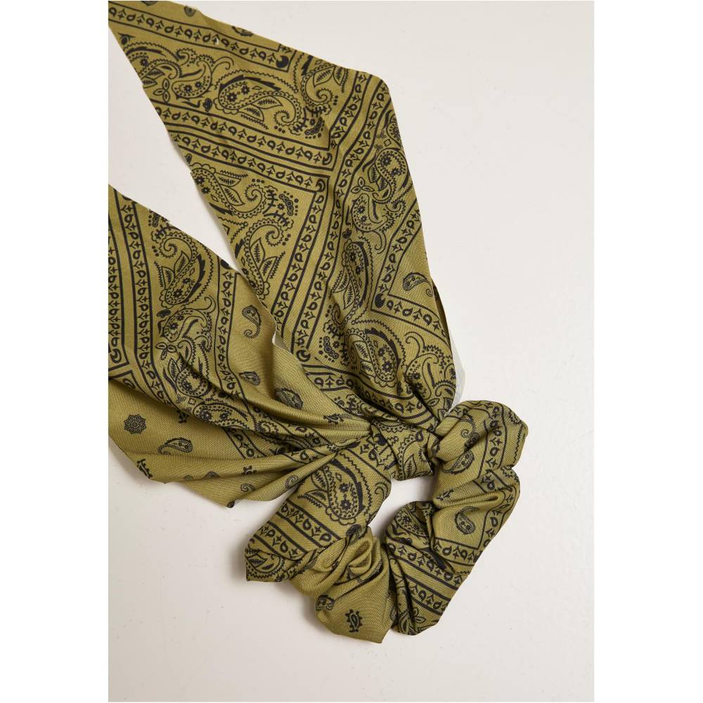 Urban Classics - Bandana Print With XXL Bow 2Pack Chouchou cheveux - Vert/Violet